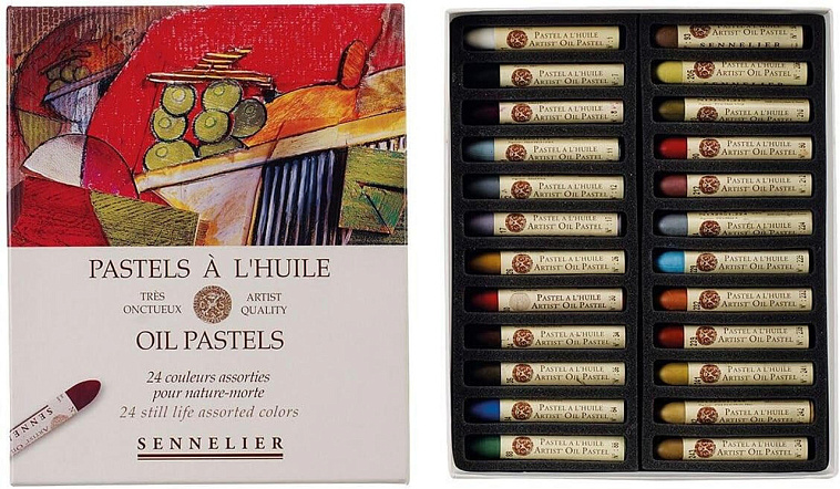 Набор масляной пастели Sennelier "A L HUILE" 24 цв, натюрморт 606x758