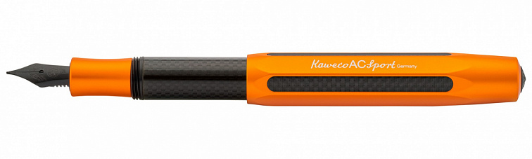 Ручка перьевая Kaweco AC Sport, чернила синие, корпус оранжевый