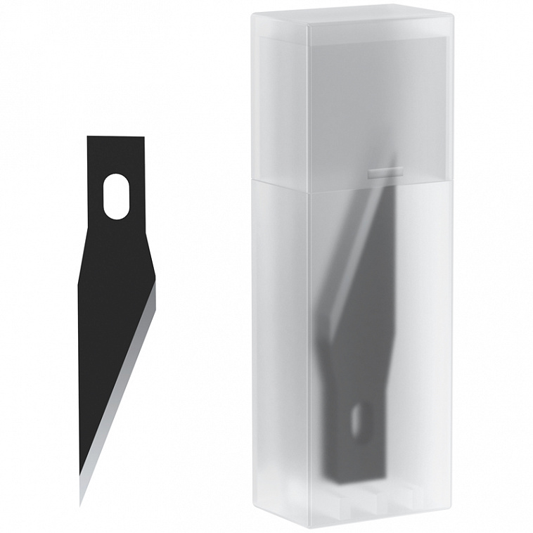 Нож-скальпель канцелярский Berlingo, металлический корпус черного цвета, 5 лезвий в комплекте, европ