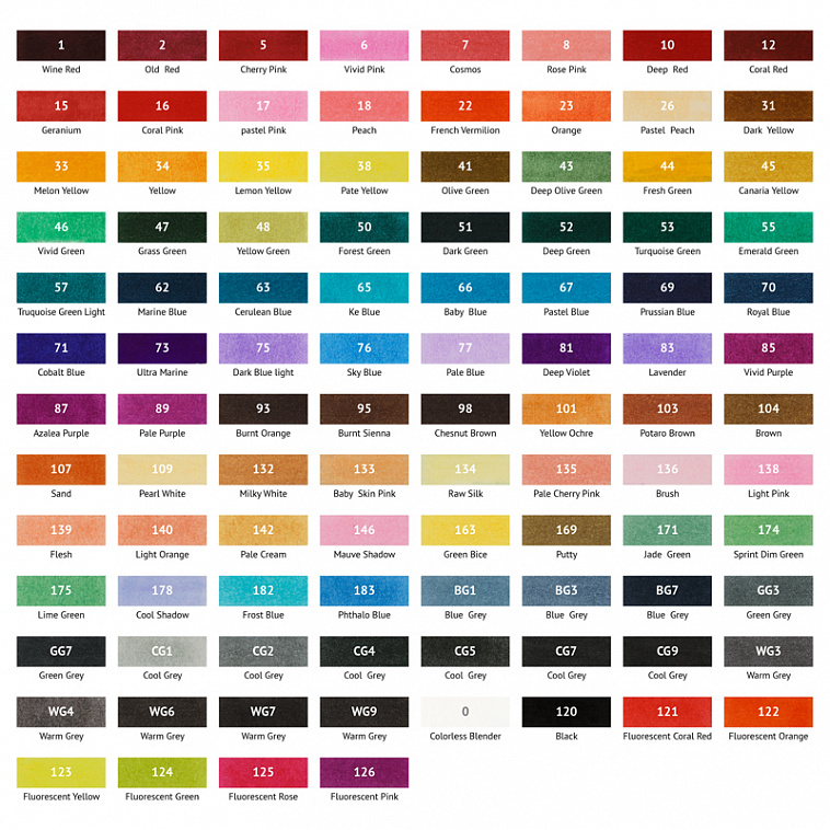 Набор двусторонних маркеров для скетчинга MESHU основные цвета 100 цв, текстильный чехол на молнии