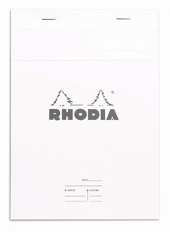 Ежедневник Rhodia "Basics №16" А5 80 л с микроперфорацией 80 г, белый, листы: белые