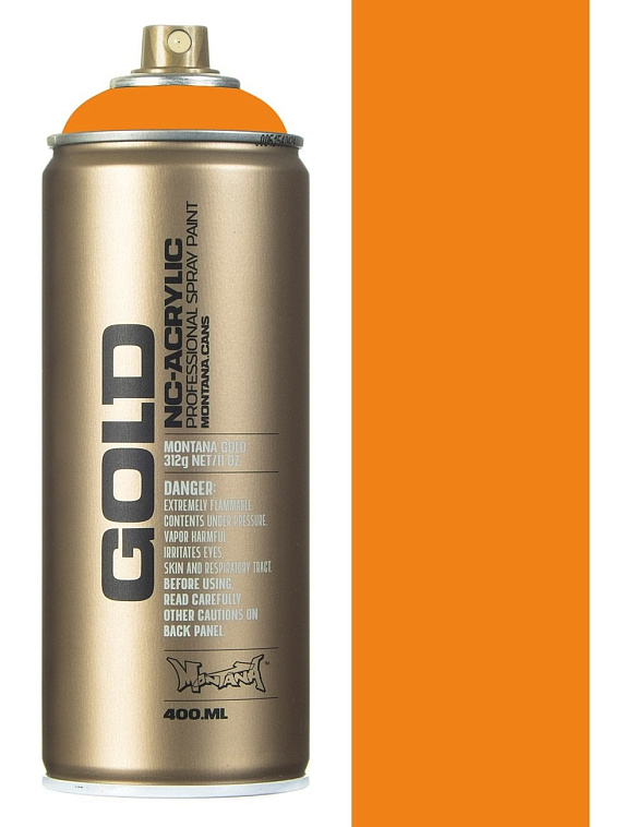 Краска для граффити Montana "Gold" 400 мл в аэрозоли, оранжина 606x758