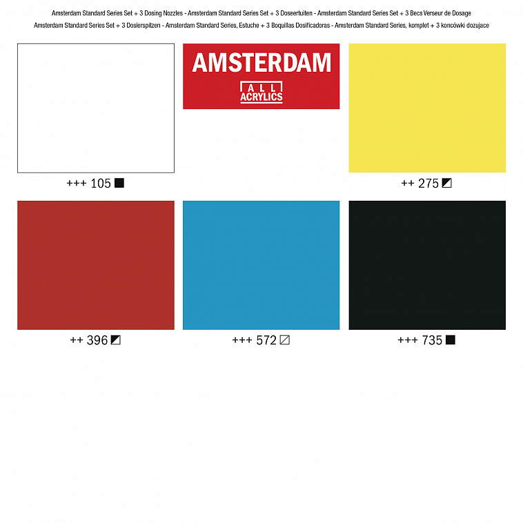 Набор акрила Talens "Amsterdam" 5 цв стандарт 