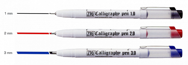 Ручка для каллиграфии "Calligraphy Pen Obligue Tip" 1 мм скошенное перо