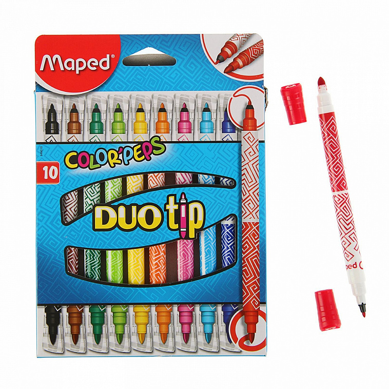 Набор фломастеров Maped "Color peps" Duo двусторонние 10 цв