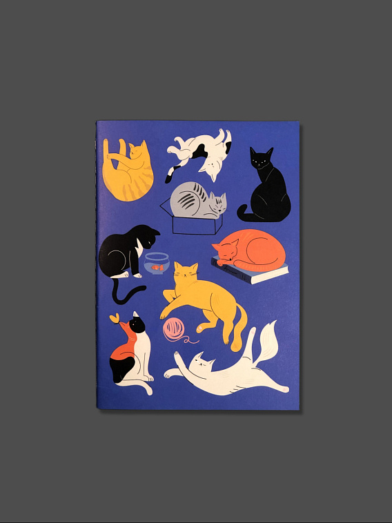 Тетрадь в клетку "Котики", А5 606x758