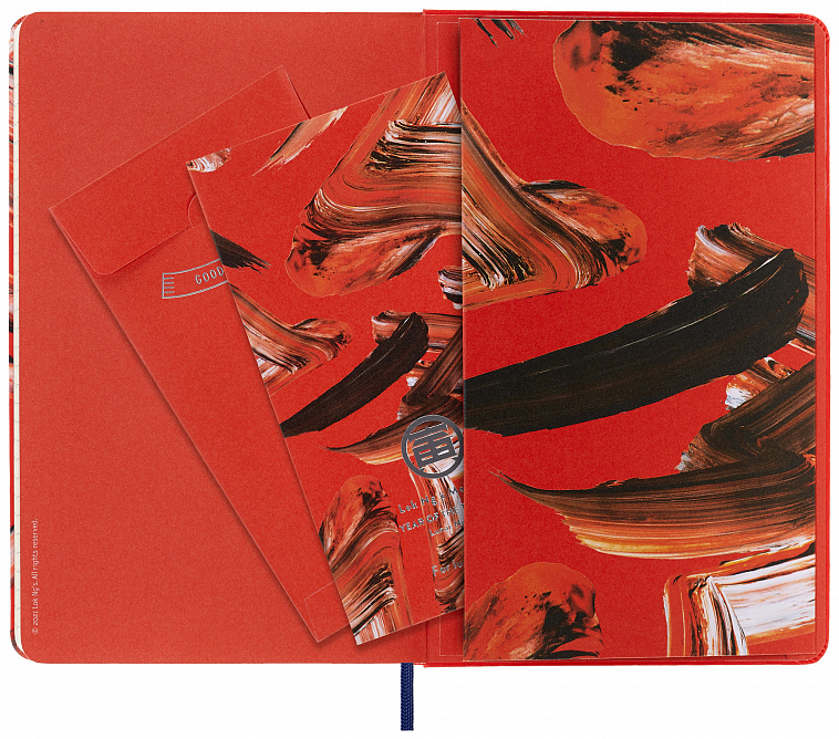 Блокнот в линейку Moleskine LE YEAR OF THE TIGER Large 13х21 см 240 стр, обл. текстиль, красный