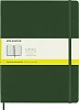 Записная книжка в клетку Moleskine "Classic" XLarge 19х25 см 192 стр, твердая обложка зеленая 1