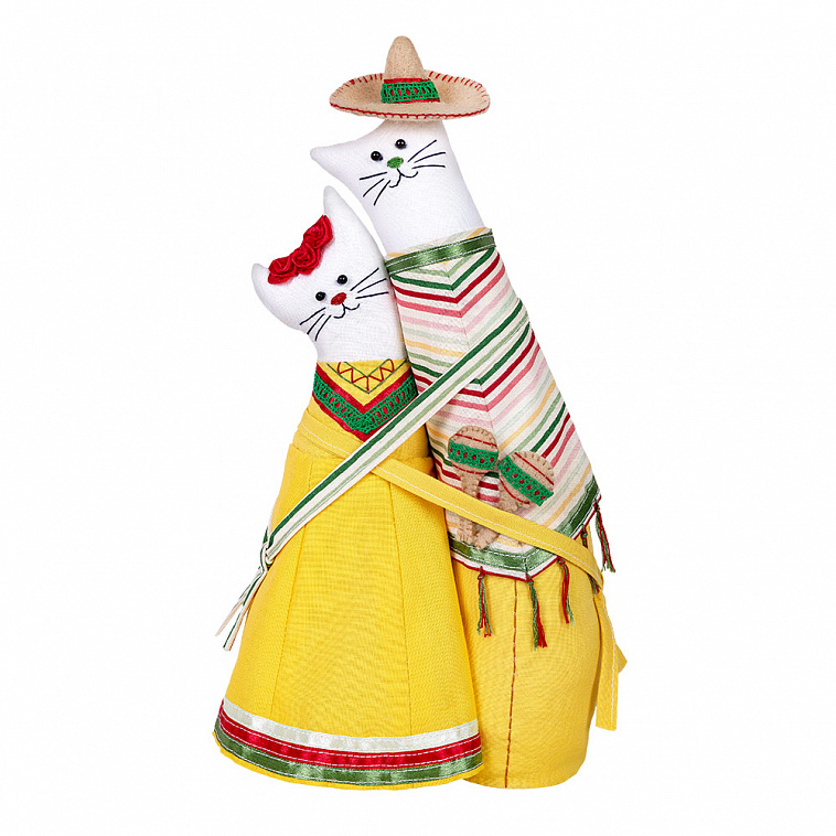 ♦Наборы для изготовления игрушек "Miadolla" Коты-обнимашки мексиканцы