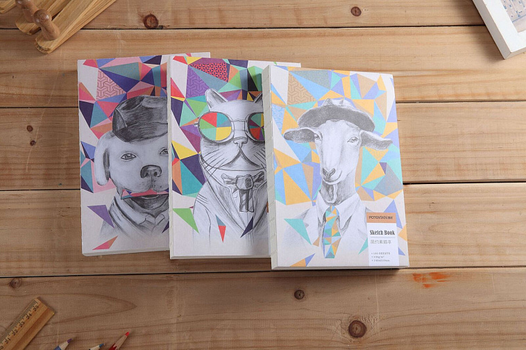 Скетчбук Potentate "Sketch Journal" 14,2x10,5 см 60 л 100 г мягкая обложка					 606x758