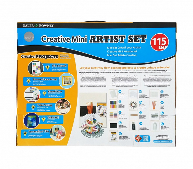 Художественный набор SIMPLY "Creative Mini Arisst Set", 115 предметов 606x758