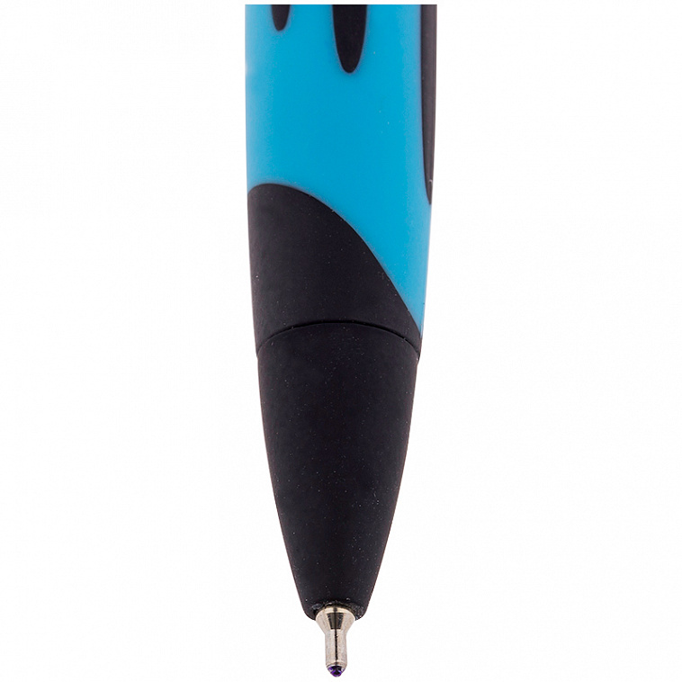 Ручка шариковая автоматическая Berlingo "ColorZone" 0,7 мм, синяя, корпус ассорти
