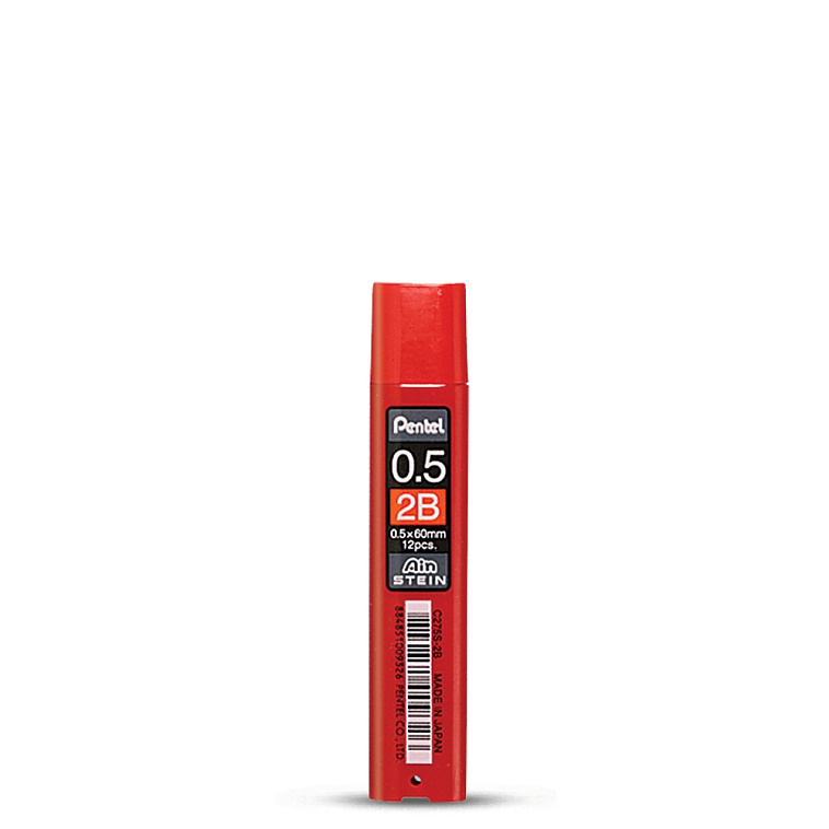 Грифели для карандашей автоматических Pentel "Ain Stein" 0,5 мм  12 шт в тубе 606x758