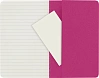 Блокнот в линейку Moleskine "Cahier Journal" 3 шт Pocket 90х140 мм 64 стр, обложка розовая неон 6