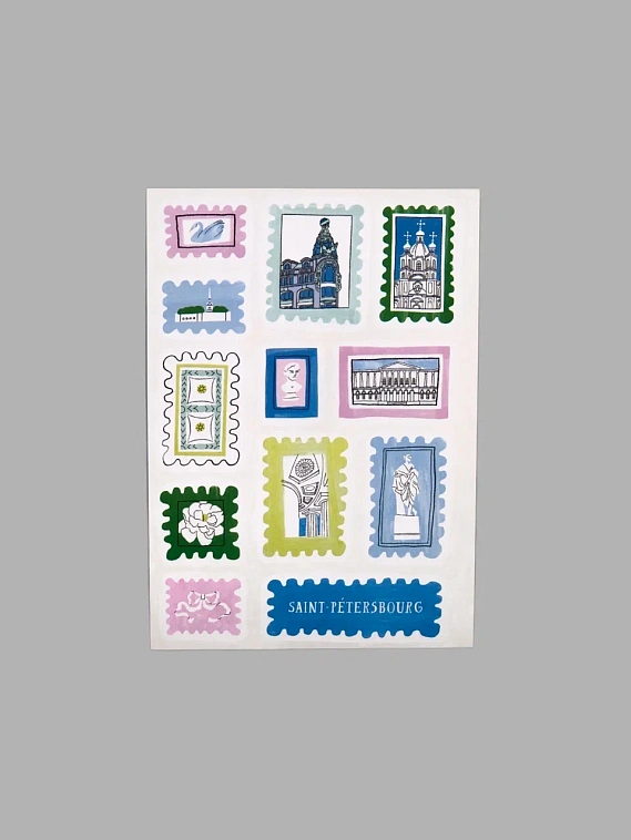 Стикеры "Марки Петербурга. Дом Зингера" 606x758