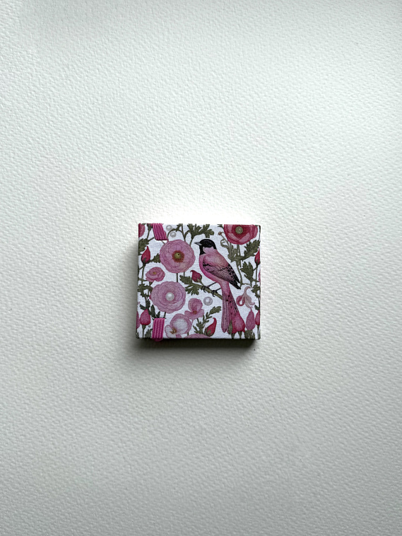 Блокнот для акварели Mairtini "Птицы и цветы" 6,5х6,5 см 300 г, хлопок 606x758