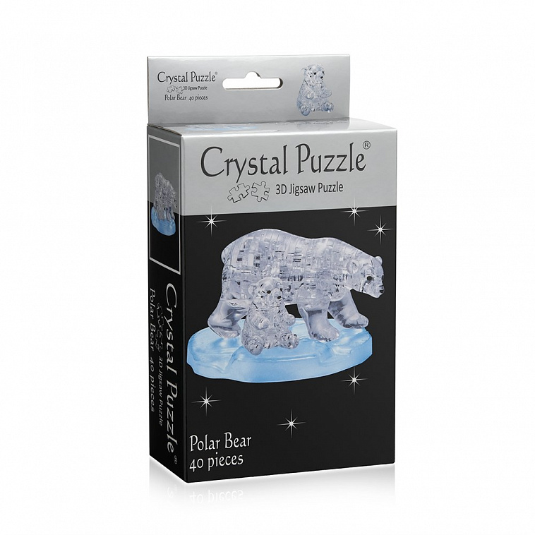 Головоломка Crystal puzzle 3D "Два белых медведя"
