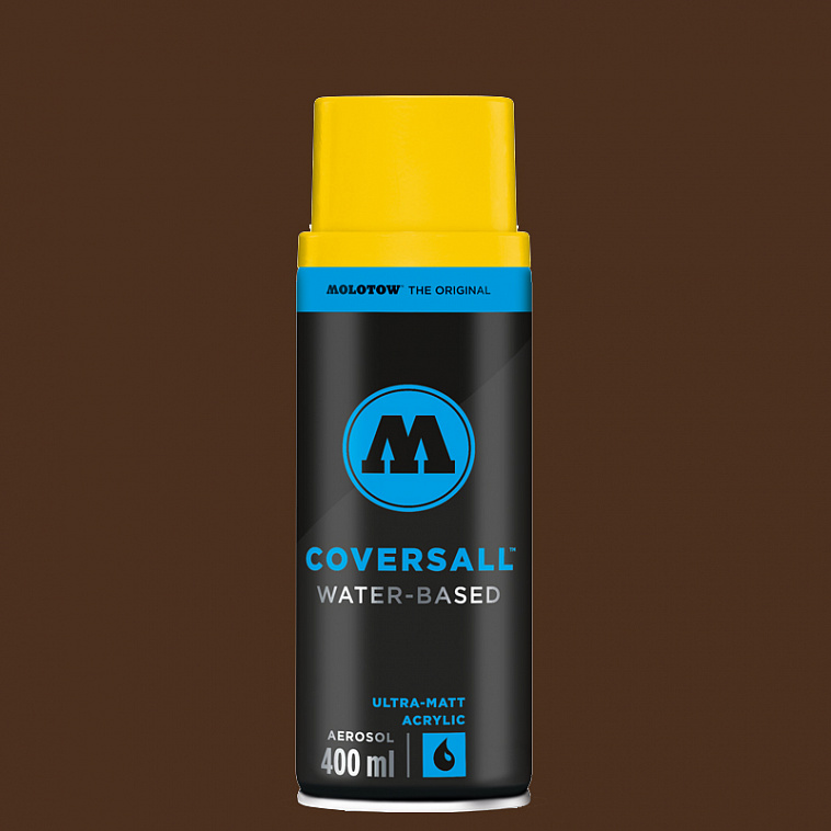 Аэрозольная краска Molotow "Coversall WB" 400 мл,  #152 chocolate brown 606x758