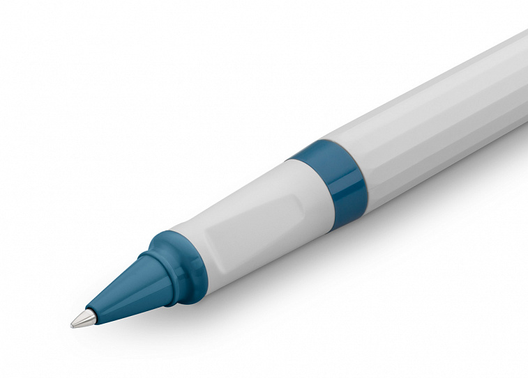 Ручка-роллер KAWECO PERKEO Old Chambray 0.7 мм белый корпус с синими вставками