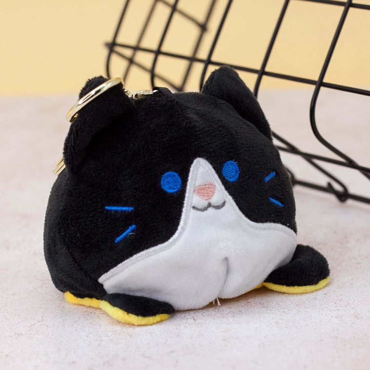Брелок "Soft cat", yellow-black