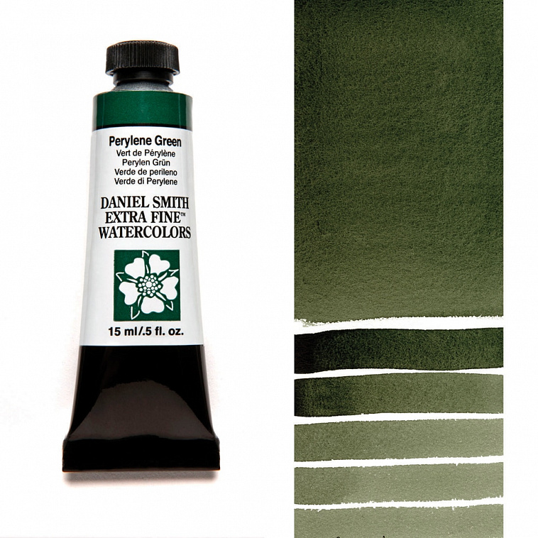Акварель Daniel Smith в тубе 15 мл Перилен зеленый/Perylene Green (PBk31) 606x758
