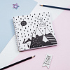 Скетчбук MESHU "Black&white"150*150 мм, 60 л, 120 г, на гребне, soft-touch 4