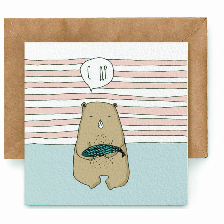 Открытка Yetti BEAR c др 606x758