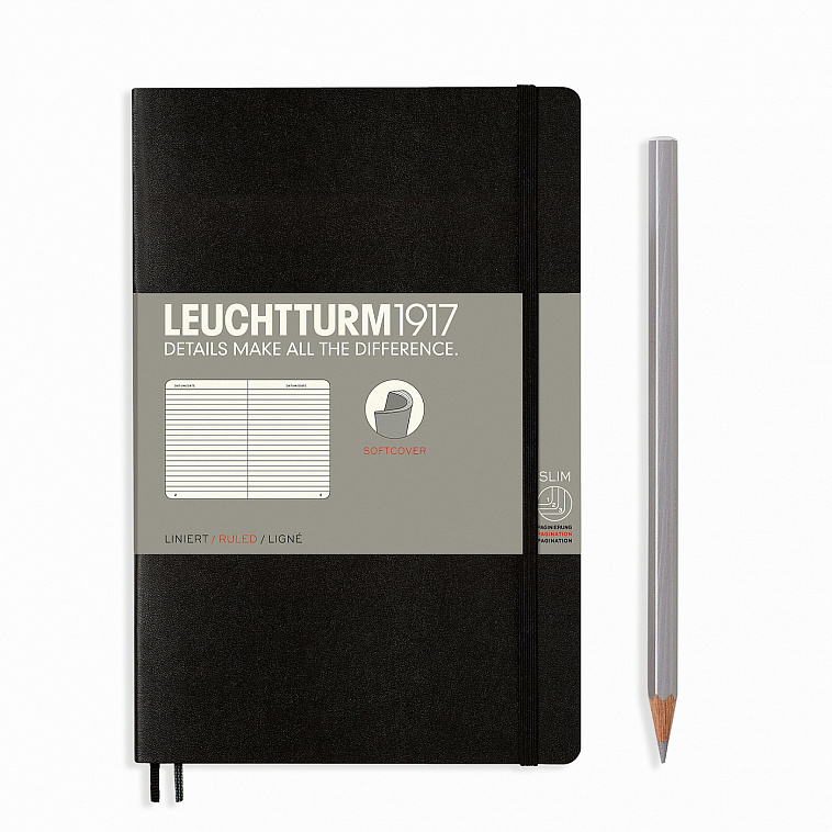 Книга для записей в линейку Leuchtturm1917 B6+ черный