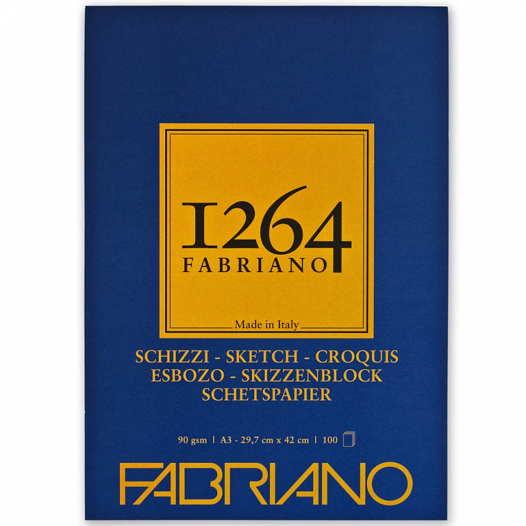 Альбом-склейка для графики Fabriano "1264 SKETCH" 29,7х 42 см 100 л 90 г