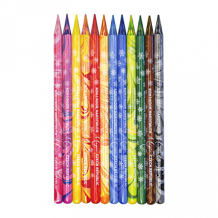 Набор карандашей  цветных в лаке Koh-I-Noor "Progresso" 12 цветов, металл.коробка