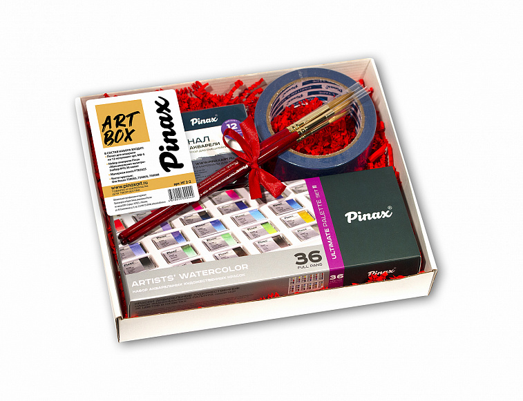 Набор Pinax "ARTBOX №2" Набор акварели 36 цв + аксессуары 606x758