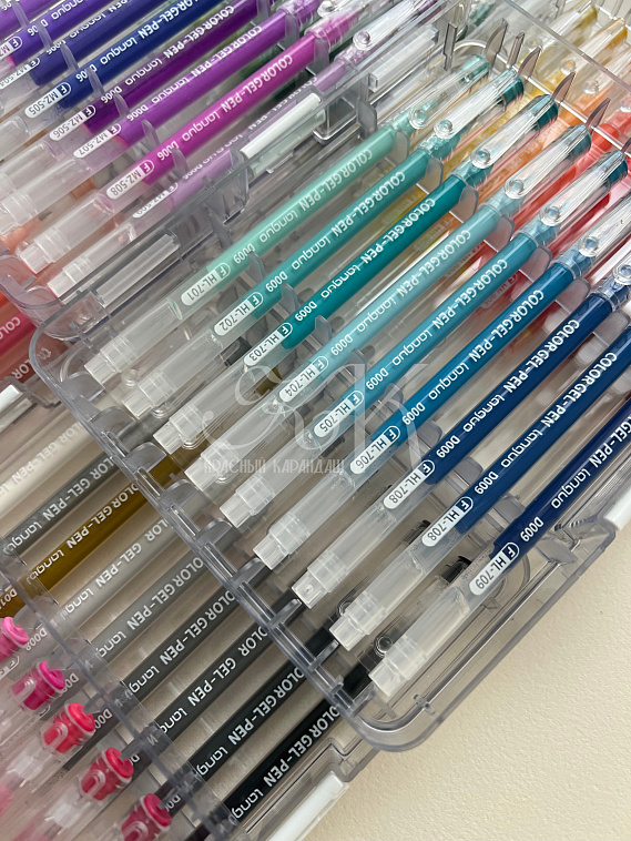 Набор ручек гелевых Languo, 0,6 мм, 72 цвета 606x758