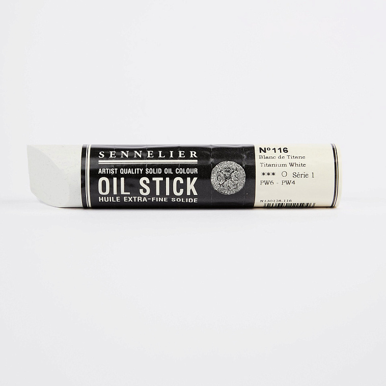 Масляная краска в форме пастели Sennelier "Oil Stick", большая, белила титановые 606x758
