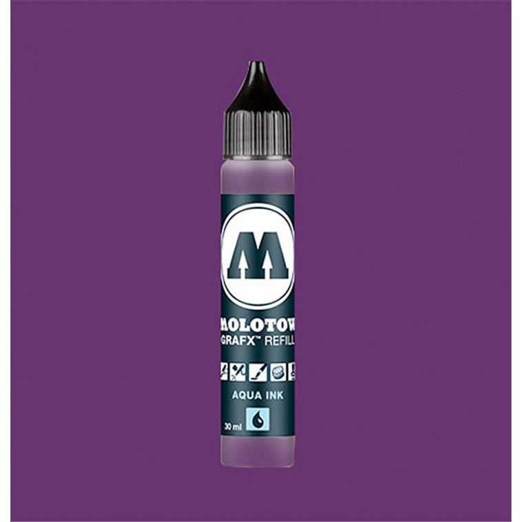 Заправка для маркеров Molotow "AQVA GRAF-X" 30 мл Пурпурный 606x758