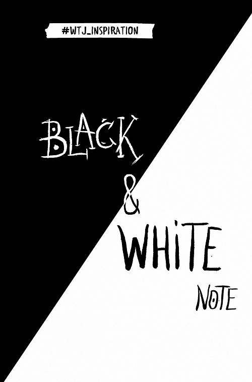 Стильный блокнот с черными и белоснежными страницами Black&White Note, мягкая обложка 
