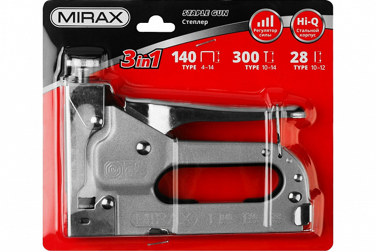 Степлер MIRAX стальной корпус, скобы тип 140 606x758