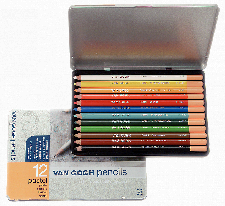 Набор карандашей пастельных Talens "Van Gogh" 12 цв стартовый в метал кор   