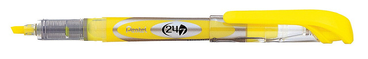 Маркер-выделитель текста с жидкими чернилами Pentel "Highlighter" 1 - 3.5 мм, перо скошенное, желтый 606x758