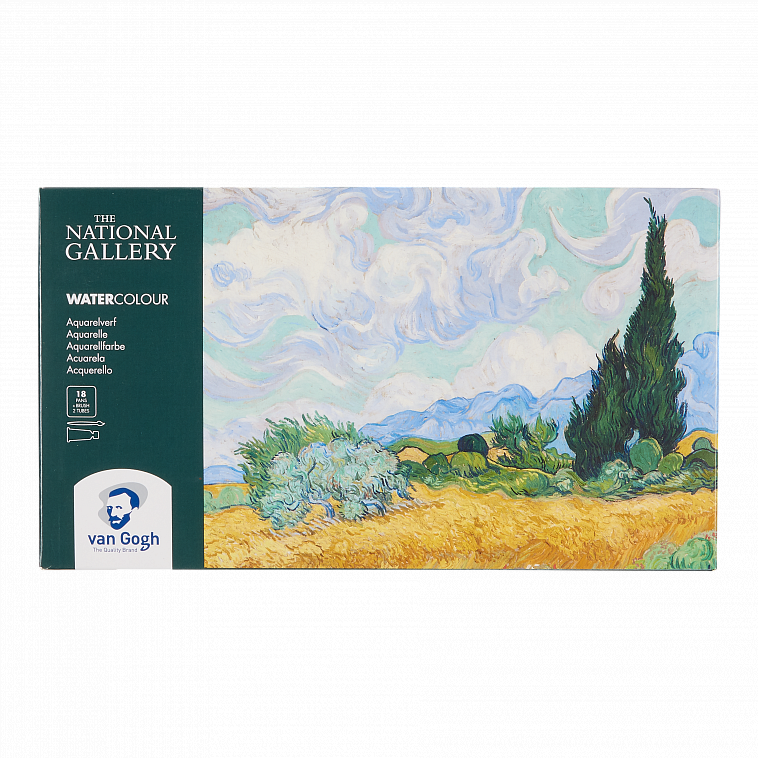 Набор акварели Talens "Van Gogh" National Gallery 18 цв в кюветах, пластиковая коробка