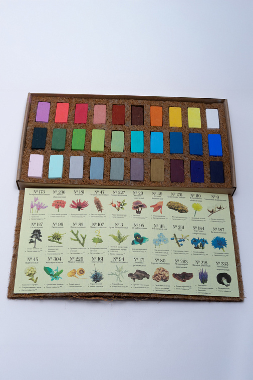 Набор пастели сухая, мягкая ручной работы EARTHBERRY "Базовый", 30 цветов 606x758