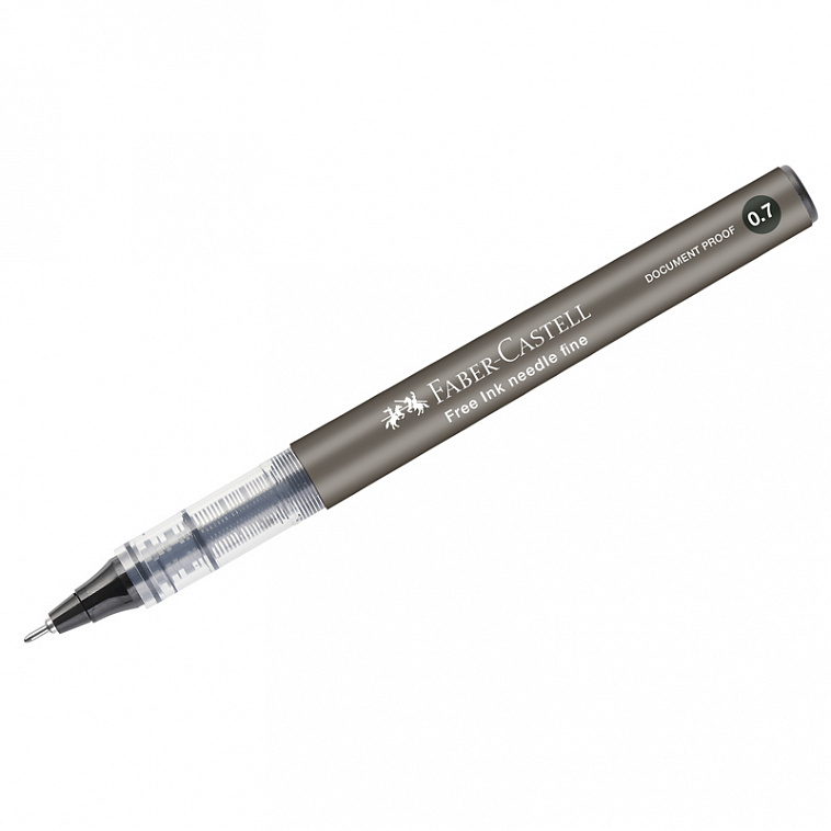 Ручка-роллер Faber-Castell "Free Ink Needle" черная, 0,7 мм, одноразовая
