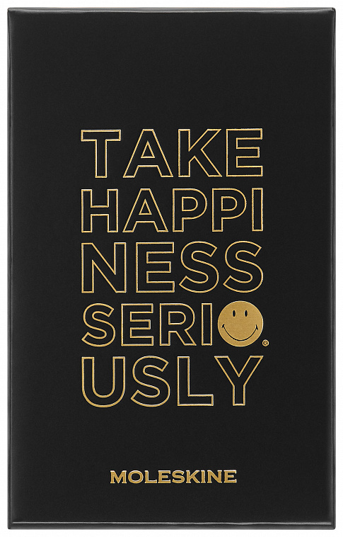 Блокнот нелинованный Moleskine LE SMILEY XS 65х105 мм 160 стр, твердая обложка текстиль