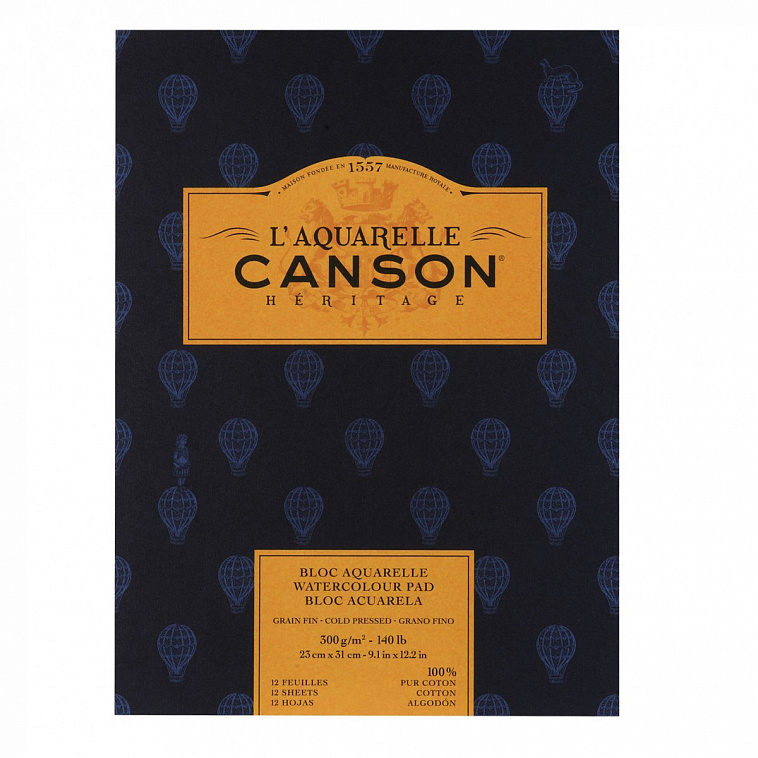 Альбом-склейка для акварели Canson "Heritage" Fin 23x31 см 12 л 300 г