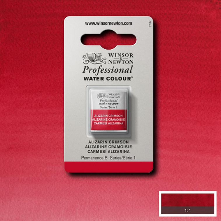 Акварель Winsor&Newton "Professional" в большой кювете Малиновый ализарин 606x758
