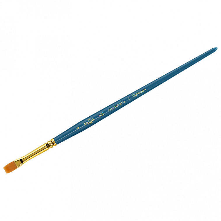 Кисть синтетика №4 плоская Гамма "Галерея" короткая ручка 606x758