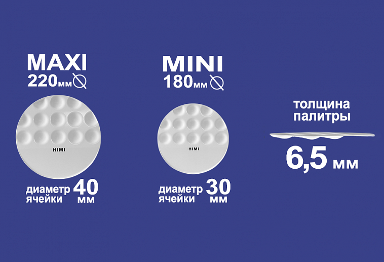 Палитра пластикова HIMI UFO, 220*220 мм