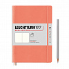 Записная книжка нелинованная Leuchtturm А5 123 стр., мягкая обложка персиковая