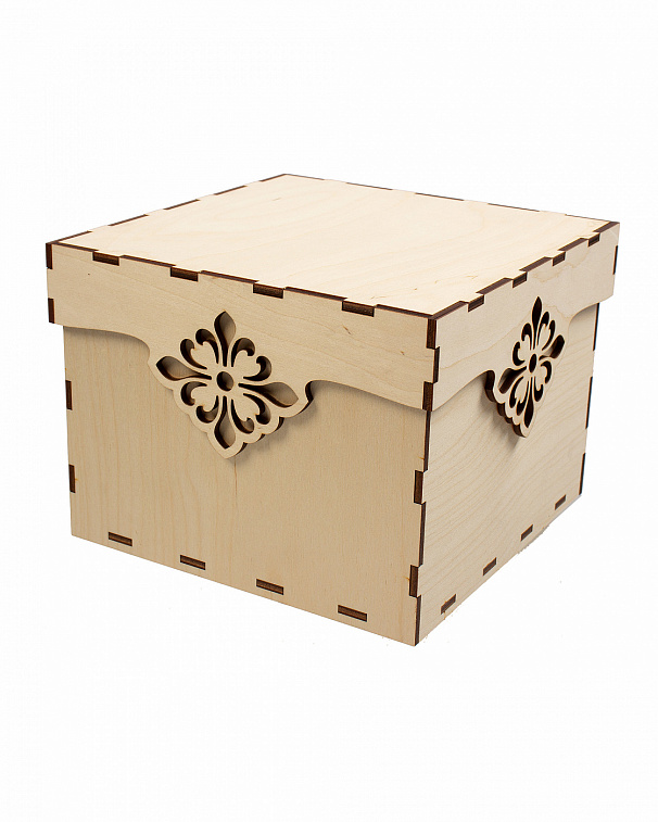 Заготовка для декорирования Коробочка с крышкой "Романтика" 20х20х15,5 см 606x758