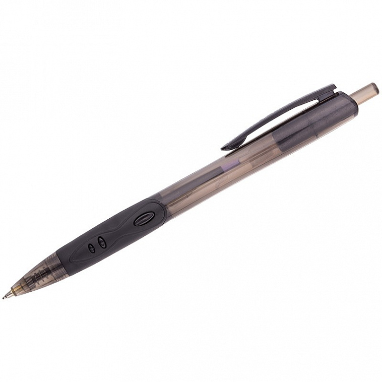 Ручка шариковая автоматическая Luxor "Micra" 0,7 мм, черная (европодвес)