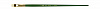 Кисть щетина №6 плоская, укороченный ворс Гамма "Пейзаж" длинная ручка
